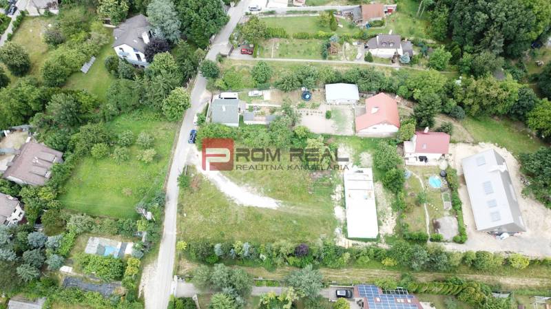 Aerial view of residential plots on Štúrova Street in Marianka.