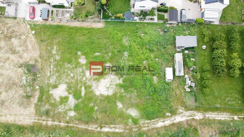 Aerial view of residential plots in Marianka on Na Ovsisku Street.