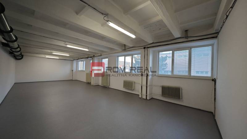 Spacious interior with lighting and windows, suitable for use as warehouses and halls.