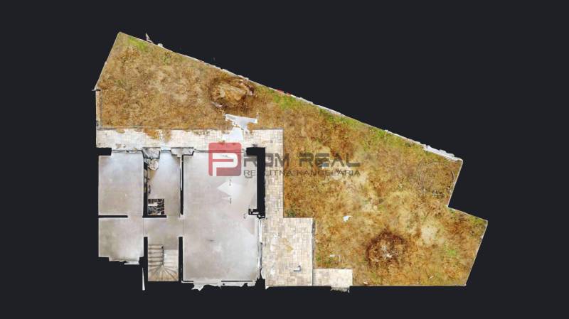 A top view of the plot and the basic structure of a family house on Bottova Street in Miloslavov.