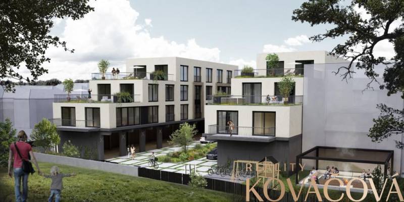 Construction of apartments on M.R. Štefánik Street in Trenčín with modern architecture.