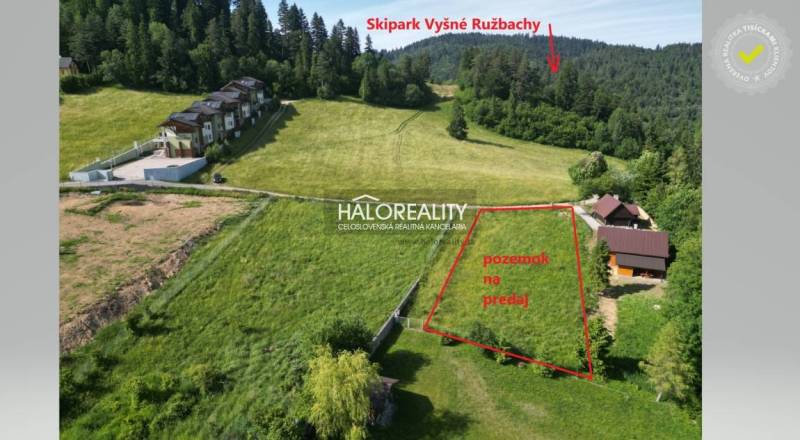Recreational plots in Vyšné Ružbachy with a view of nature, near Skikpark Vyšné Ružbachy.
