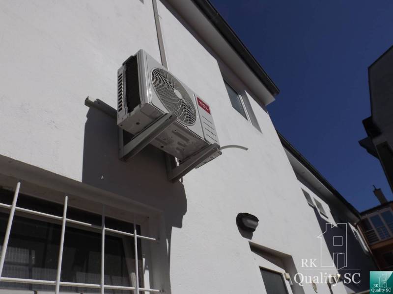 Air conditioning unit on the wall of a building on Mäsiarska Street in Senec.