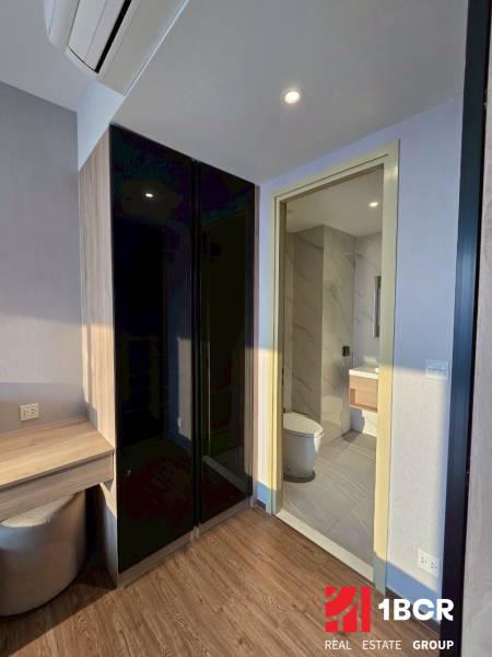 Compact interior of a 3-room apartment with a bathroom and a built-in wardrobe.