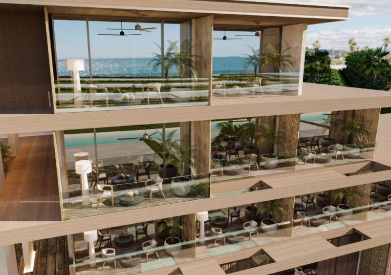 Terrace of a family house with an ocean view, luxurious design, greenery, Nungwi, Zanzibar North.
