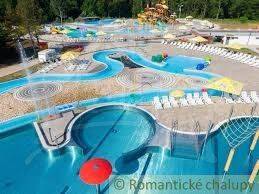 Aquapark with slides and pools in Štefanovičová, ideal for summer recreation.