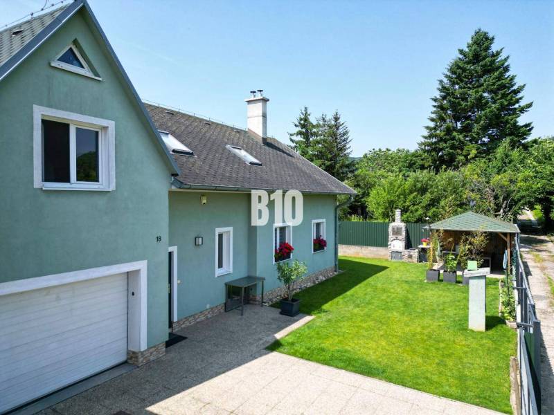 A family house in Bratislava - Nové Mesto with a beautiful garden and a gazebo.