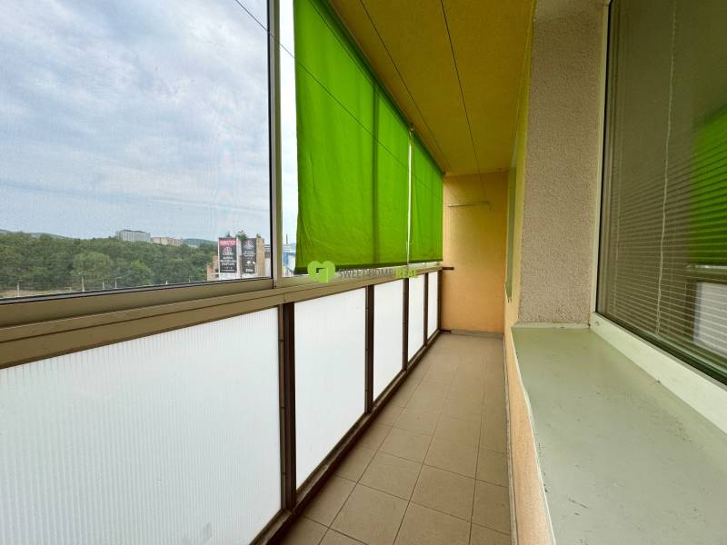 A balcony with a view of greenery in a 3-room apartment, Košice - Juh district, Jánošíkova.
