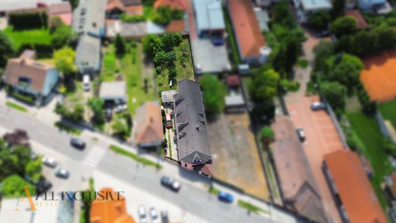 Aerial view of a family house on Gyula Szabó Street in Dunajská Streda.