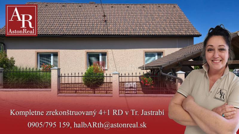 A family house in Trenčianske Jastrabie with two windows and a garden, advertisement by AstonReal.