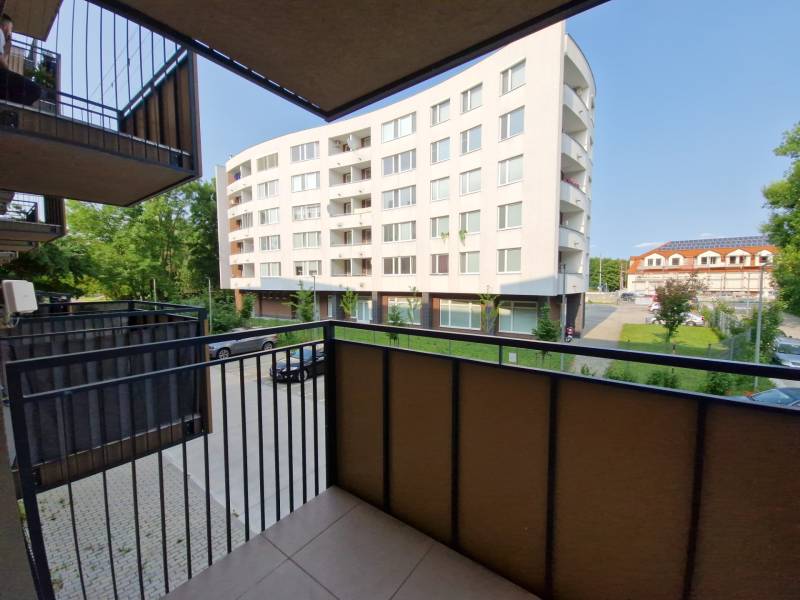 View from the balcony of a 2-room apartment on Sadova Street in Senica.