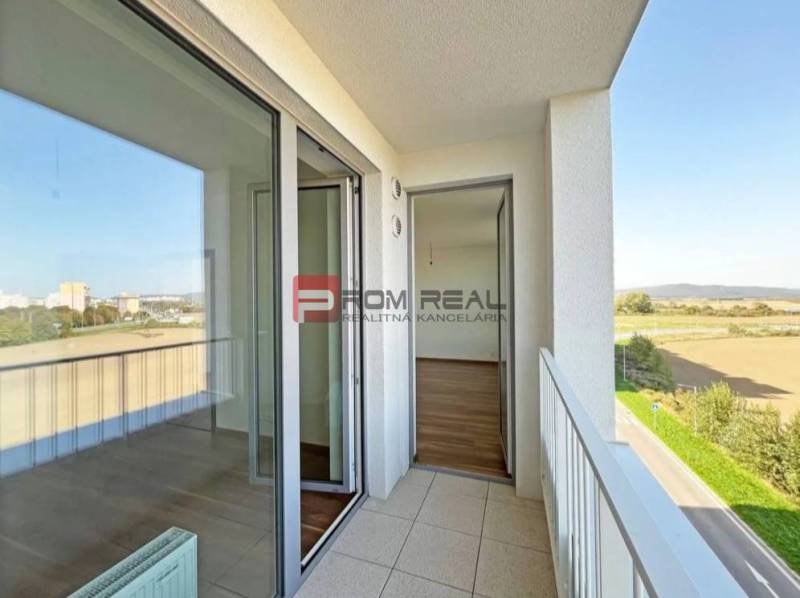 Balcony of a 2-room apartment with a view of Labutia Street in Bratislava V.