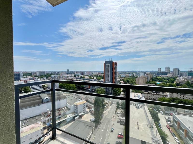 View from the balcony of a 2-room apartment in Bratislava - Ružinov, Ružová dolina street.
