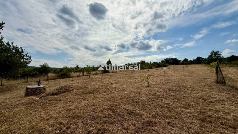 Extensive agricultural and forest land in Limbach on Sadová Street with fencing and a well.