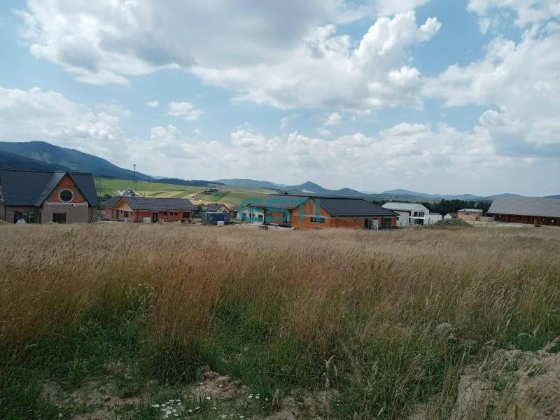 Houses in Kunerad surrounded by grassy plots, suitable for living with a view of the mountains.