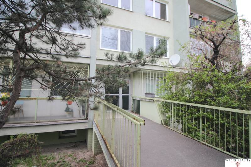 Entrance with greenery to a 3-room apartment on Na Revíne Street, Bratislava - Kramáre.