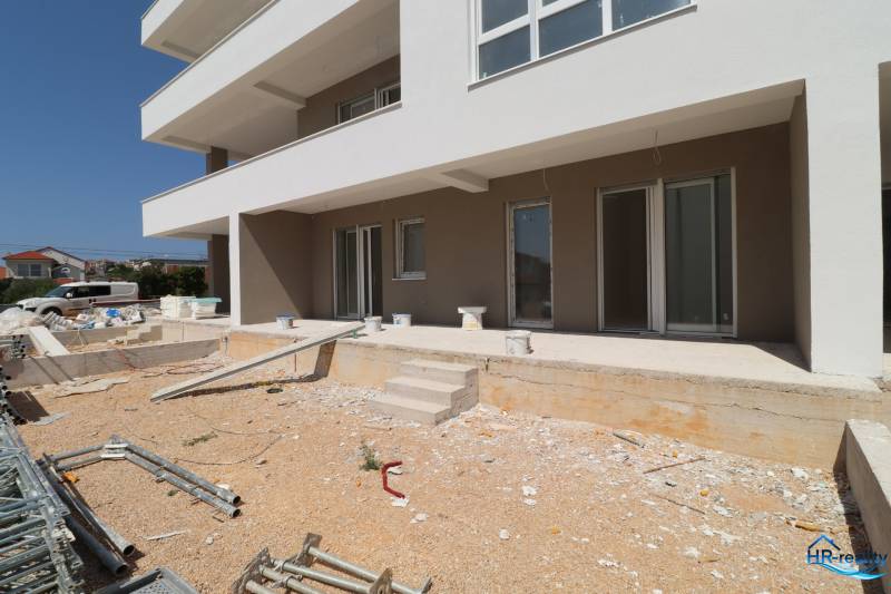 The exterior of the Recreational Apartment on Stablinac in the town of Vodice during construction.