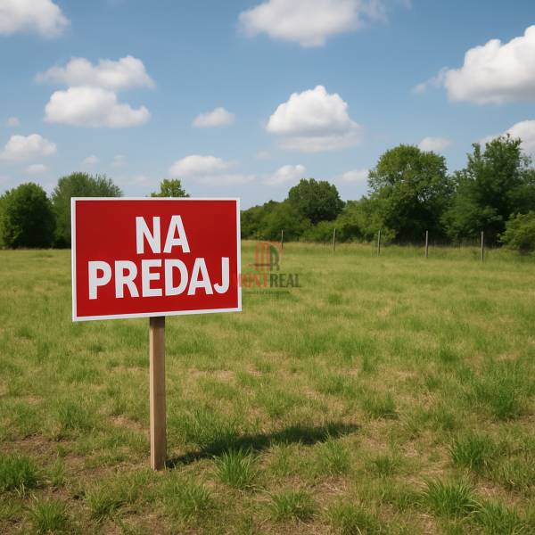 Land for sale in Alžbetin Dvor, Miloslavov. Residential plots with a sign on the panel.