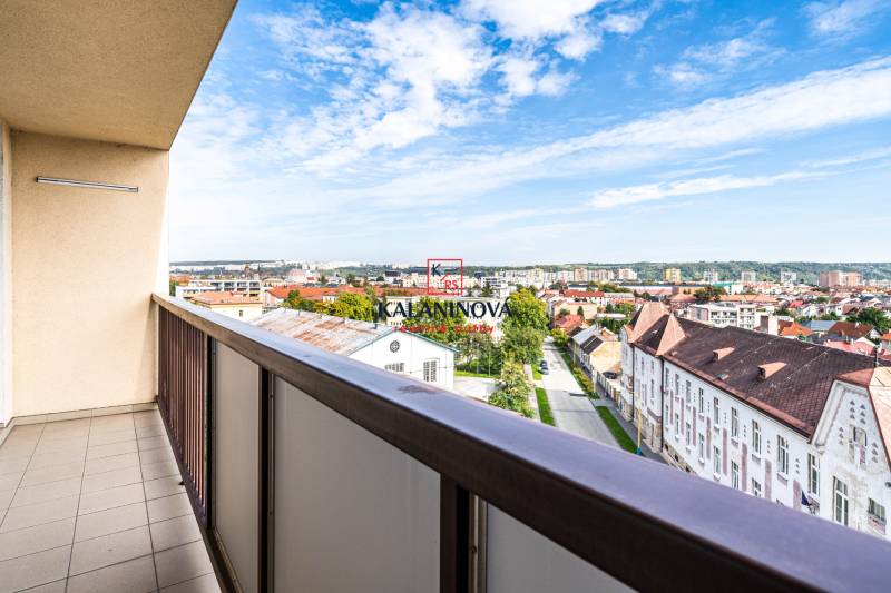 View from the balcony of a 3-room apartment on Žižkova Street in Košice, Juh district.
