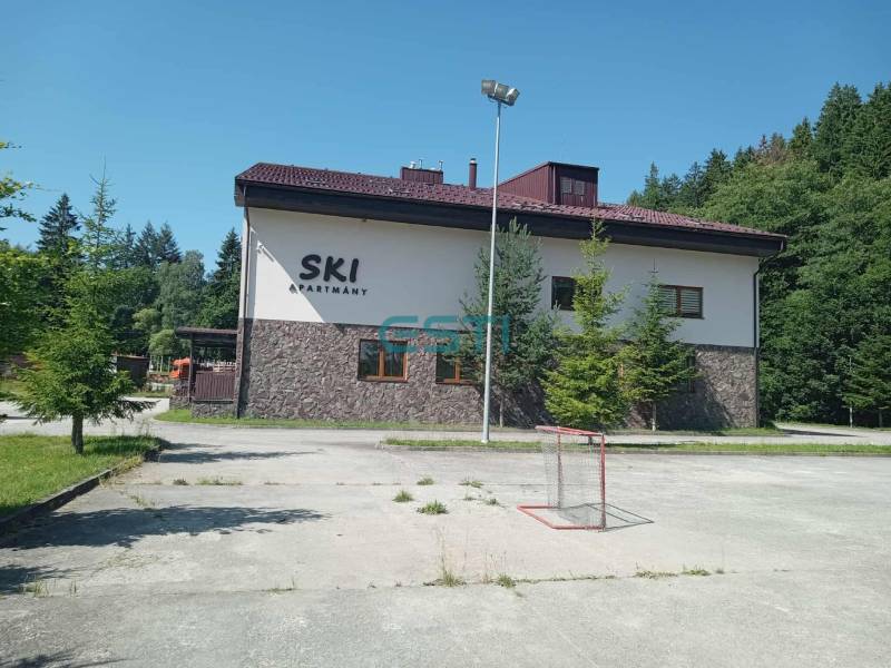 Building in Makov with the sign 
