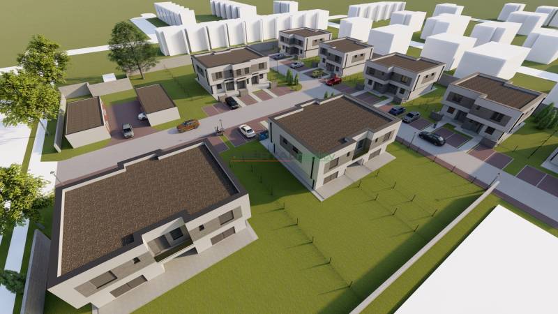 Visualization of a residential area with 4-room apartments on Triblavinska Street in Chorvátsky Grob.