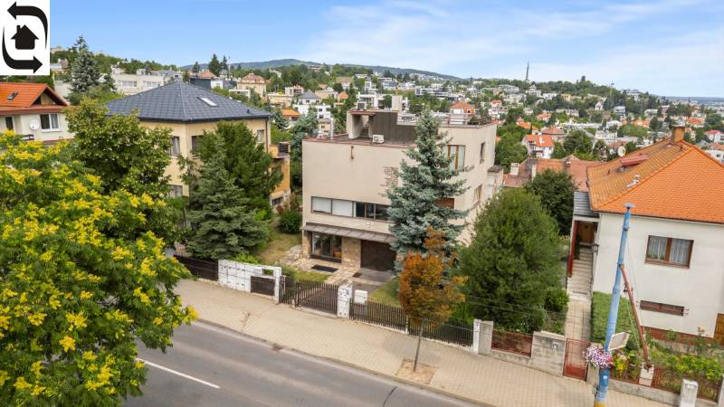 A family house on Mudroňova Street in Bratislava - Old Town surrounded by greenery.