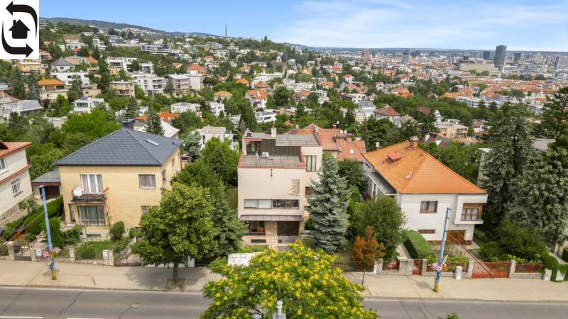 A view of family houses on Mudroňova Street in Bratislava - Old Town.