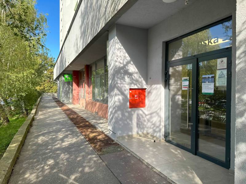 Entrance to the building on Strečnianska Street in Bratislava - Petržalka.