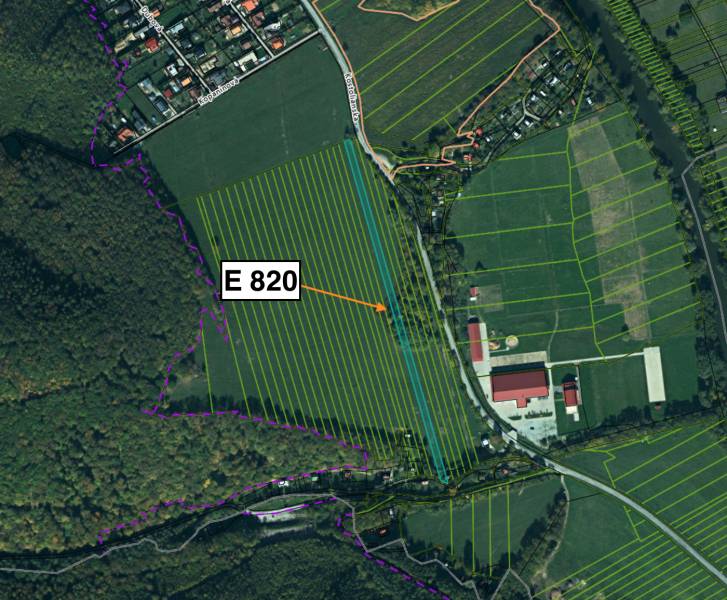 Aerial view of agricultural and forest lands in Sokoli.
