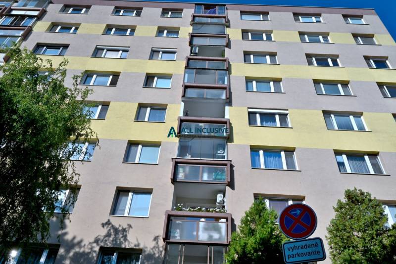 Apartment building on Ondavská Street, Bratislava - Nivy, with reserved parking.