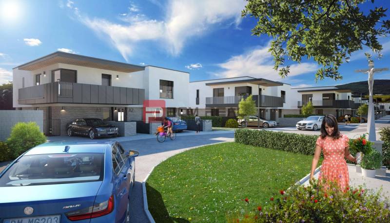 Modern architecture and greenery in the area of 3-room apartments in Dubová.