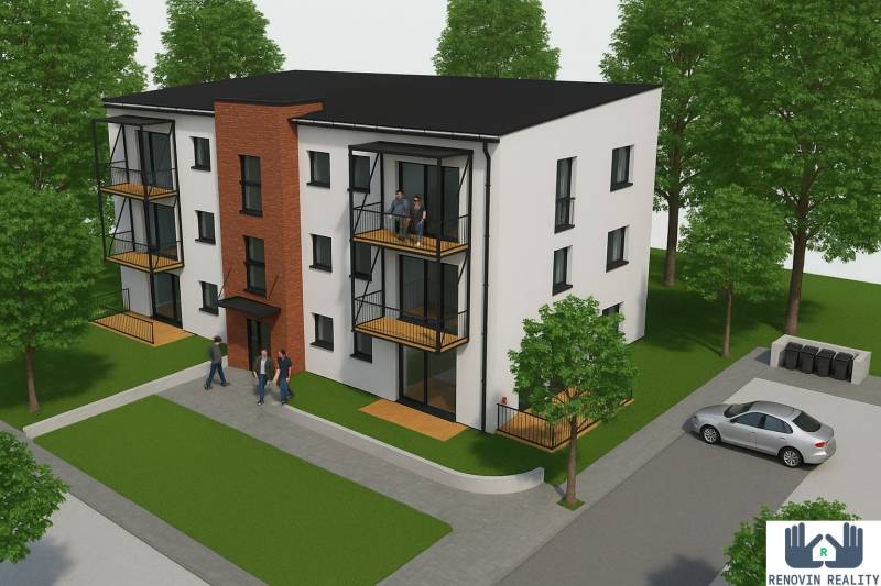 Visualization of an apartment building on Hlavná Street in Dolná Strehová, Hotels and guesthouses.
