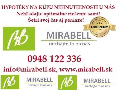 Mortgage and real estate services advertisement on Pri starom letisku street.
