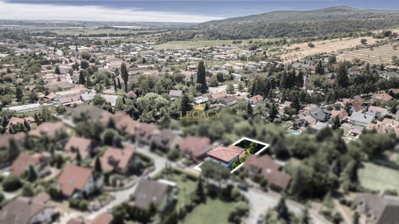 Aerial view of family houses in Limbach on Malokarpatská Street.