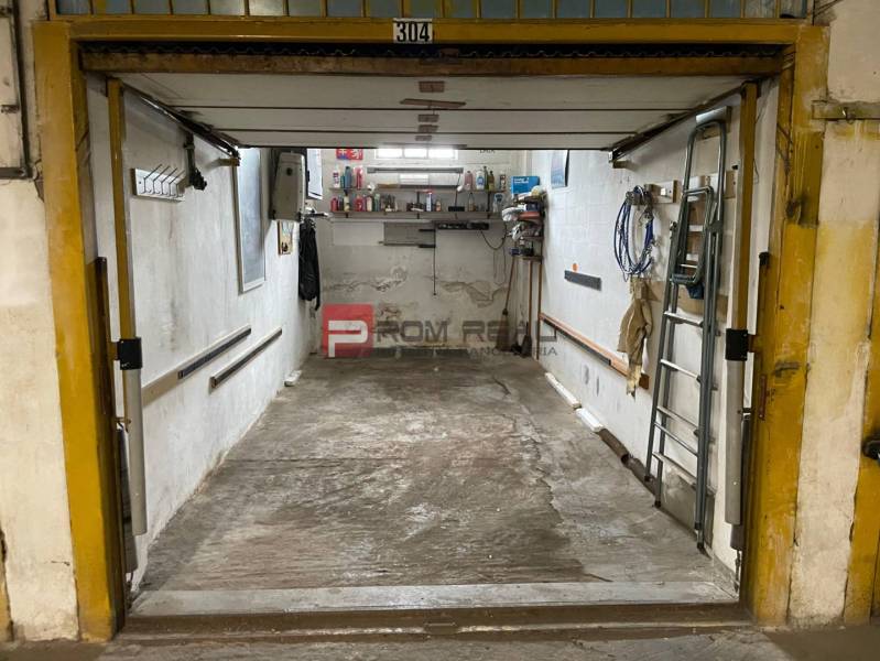 Garages in Bratislava III on Pionierska Street with equipment and storage spaces.