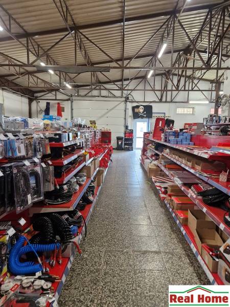 A store on Šamorínska Street full of tools, with a high ceiling and shelves for halls.