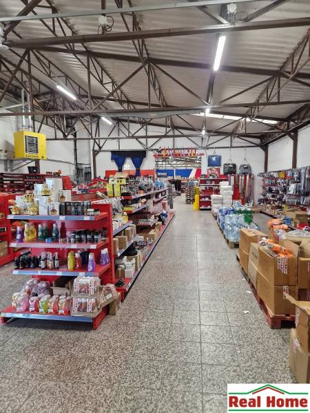 In the large warehouse on Šamorínska Street, there are shelves with a wide selection of products.