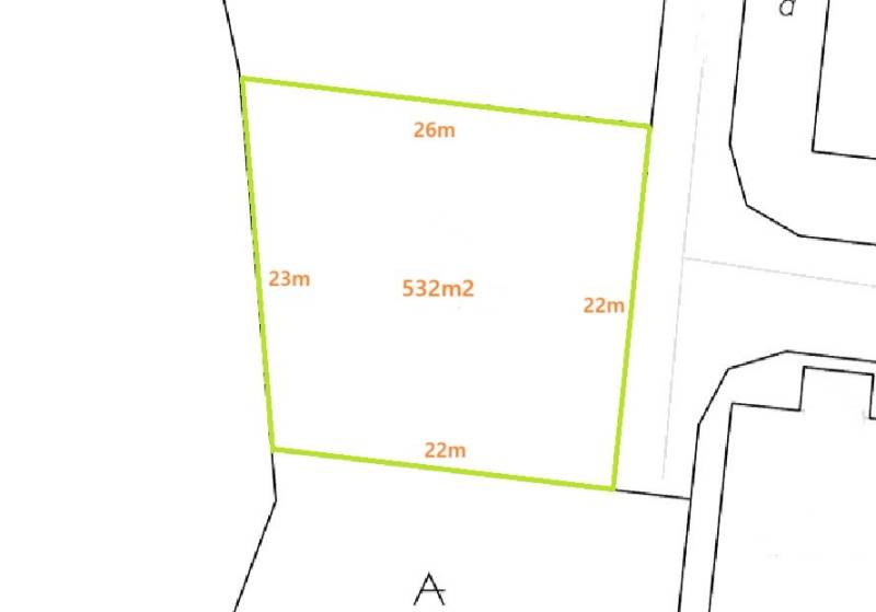 Plot of land with an area of 532 m² on Západná in Moravany nad Váhom, designated for residential use.