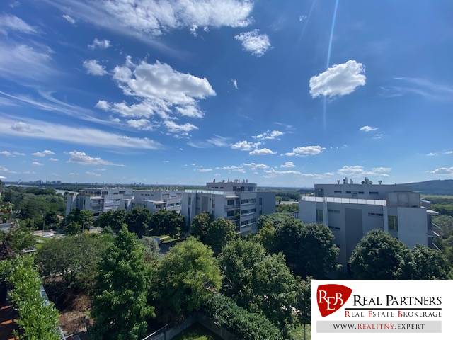 View of rooftops and greenery in Bratislava - Karlova Ves, 4-room apartment.