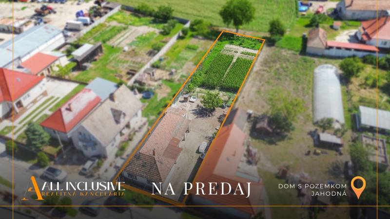 Family house in Jahodná with a garden and field for sale by a real estate agency.
