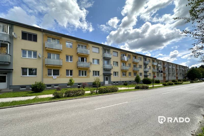 Apartment building on Obrancov Mieru Street in Púchov, including a 2-room apartment.