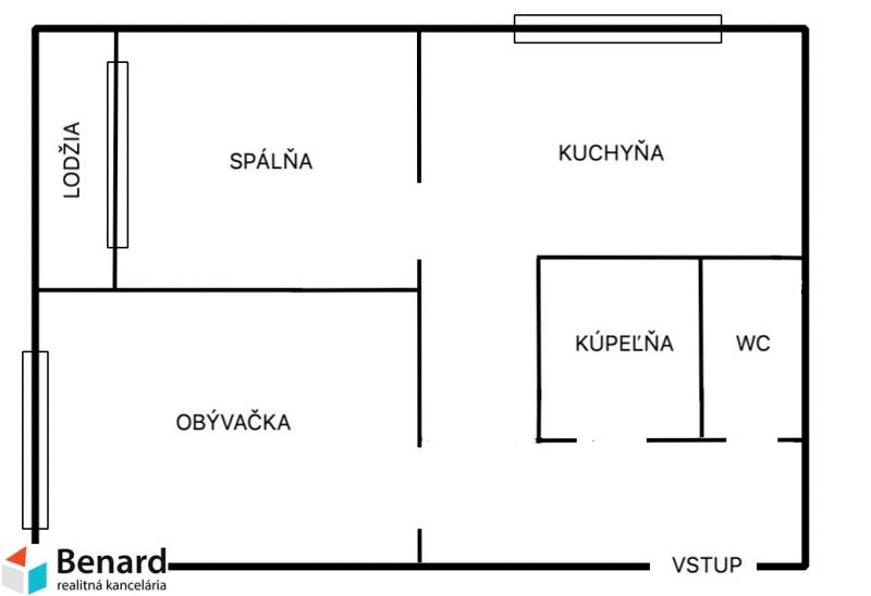 The floor plan of a 2-room apartment includes a bedroom, kitchen, living room, bathroom, and toilet.