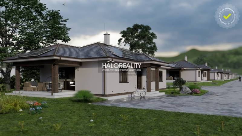 Visualization of bungalows on plots in the village of Udiča, intended for living.