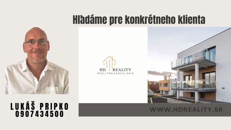 A real estate agency is looking for a 4-room apartment in Žiar nad Hronom for a client.