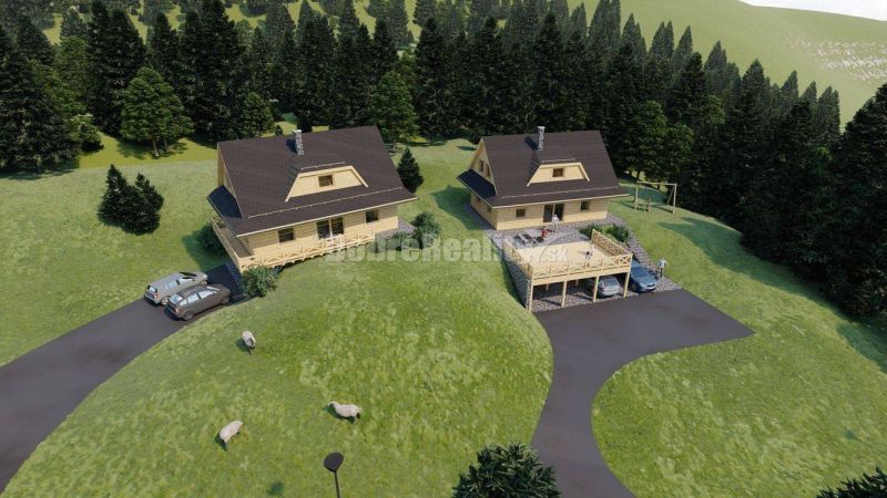 Two houses on plots - living, surrounded by forest in Kremnické Bane.