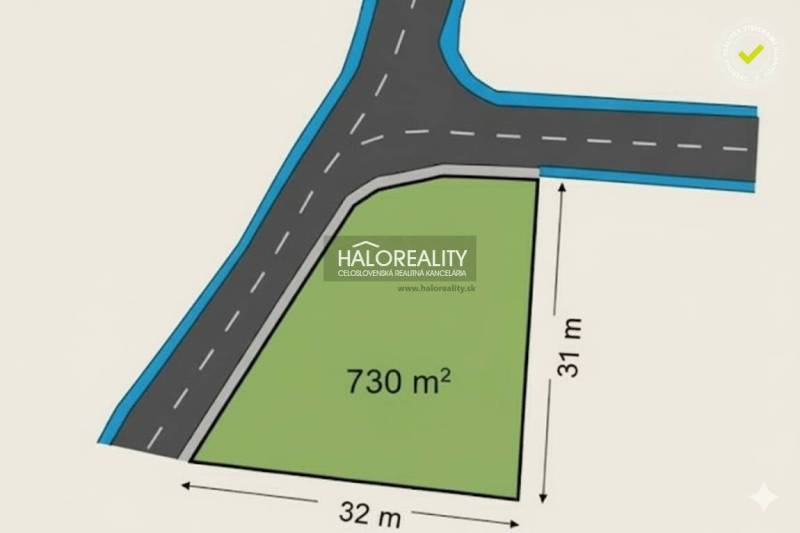 Land map for housing in Madunice, area of 730 m² with road accessibility.