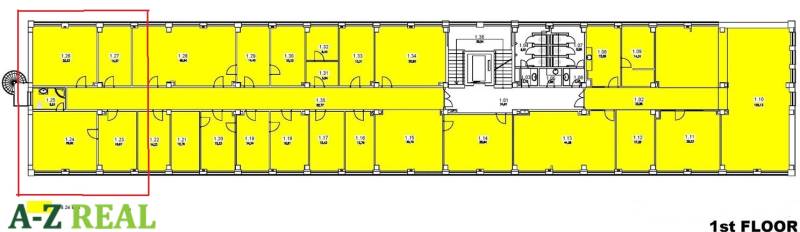Floor plan of offices with layout arrangement on Drieňová Street in Bratislava - Ružinov.