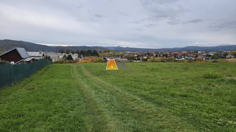 Gardens in Zvolen on A. Hlinka Street with a view of the surrounding landscape.