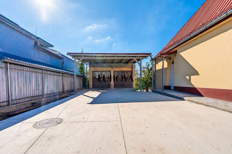 Concrete area at the family house on Sklárska Street in Lednické Rovne.