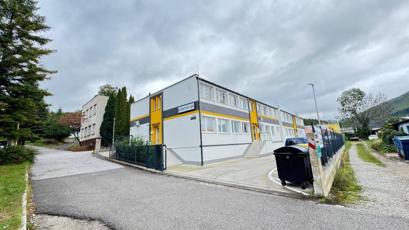 Offices in Dubnica nad Váhom, surrounded by greenery and well-maintained surroundings.